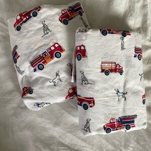 The Company Store Fireman’s Best Friend twin sheets